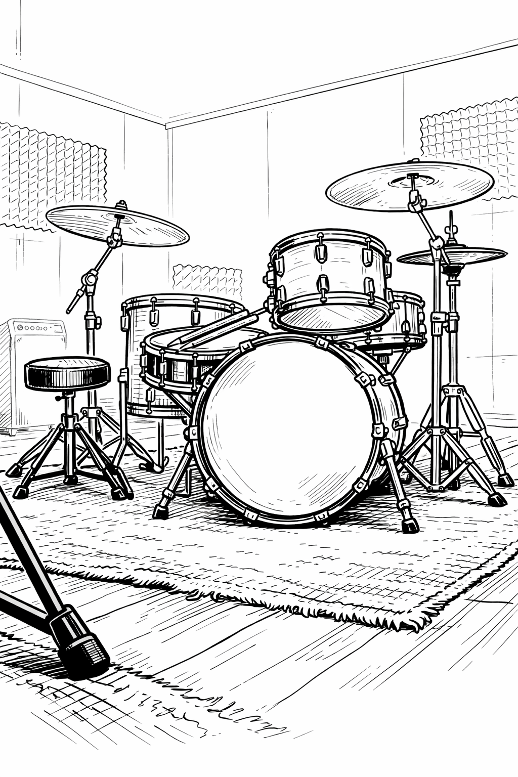 Ludwig Classic Maple Drum Set Studio Coloring Page