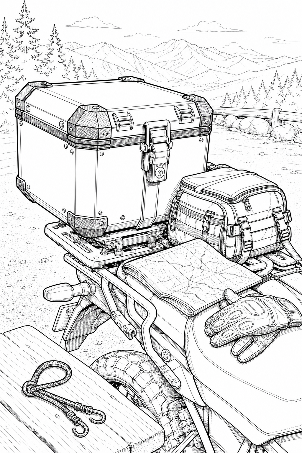 Aluminum Top Case Touring Setup — Motorcycle Travel Line Study