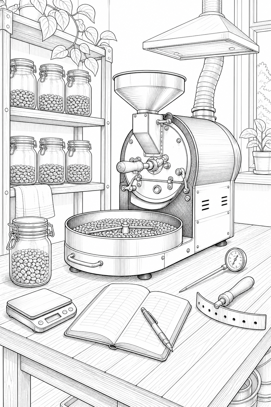 Home Coffee Roasting Station Technical Line Study