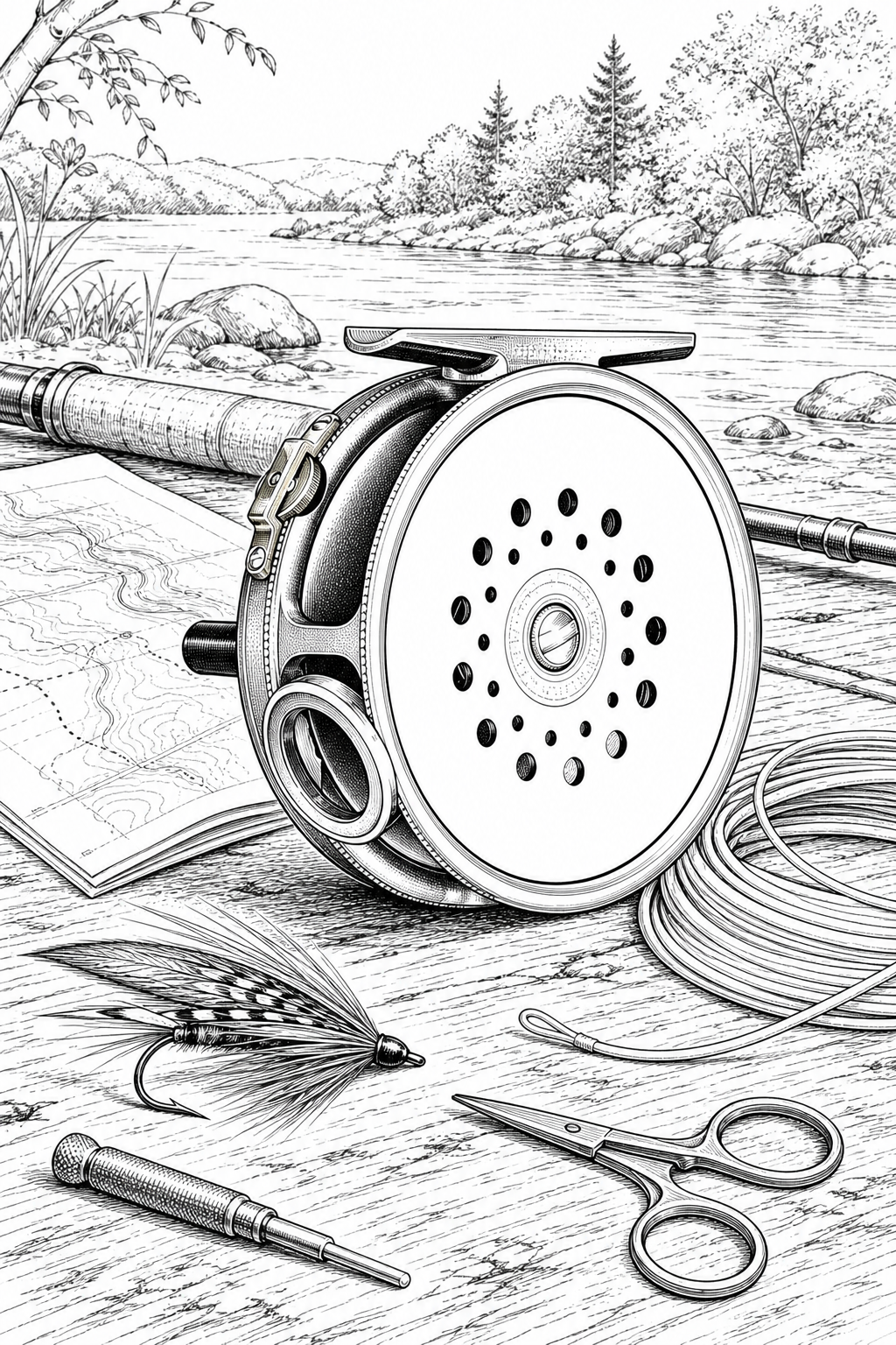 Hardy Perfect Fly Reel Salmon Fishing Station Study