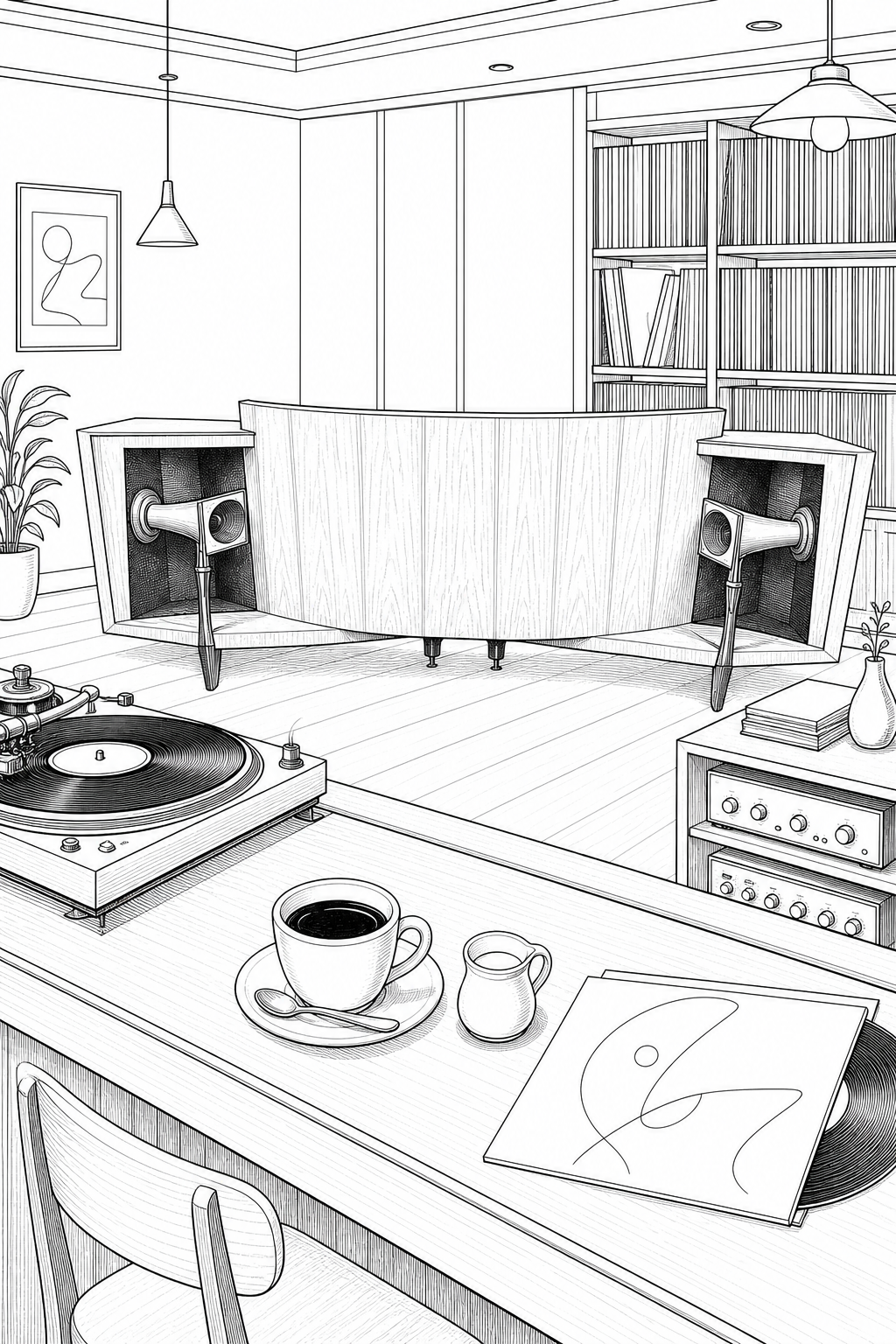 JBL Paragon Jazz Kissa Listening Room Printable Study