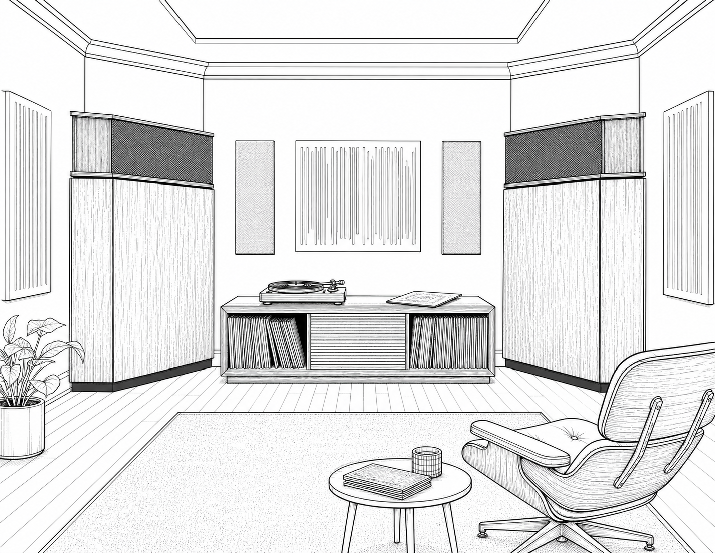 Klipschorn Loudspeaker Listening Room Study