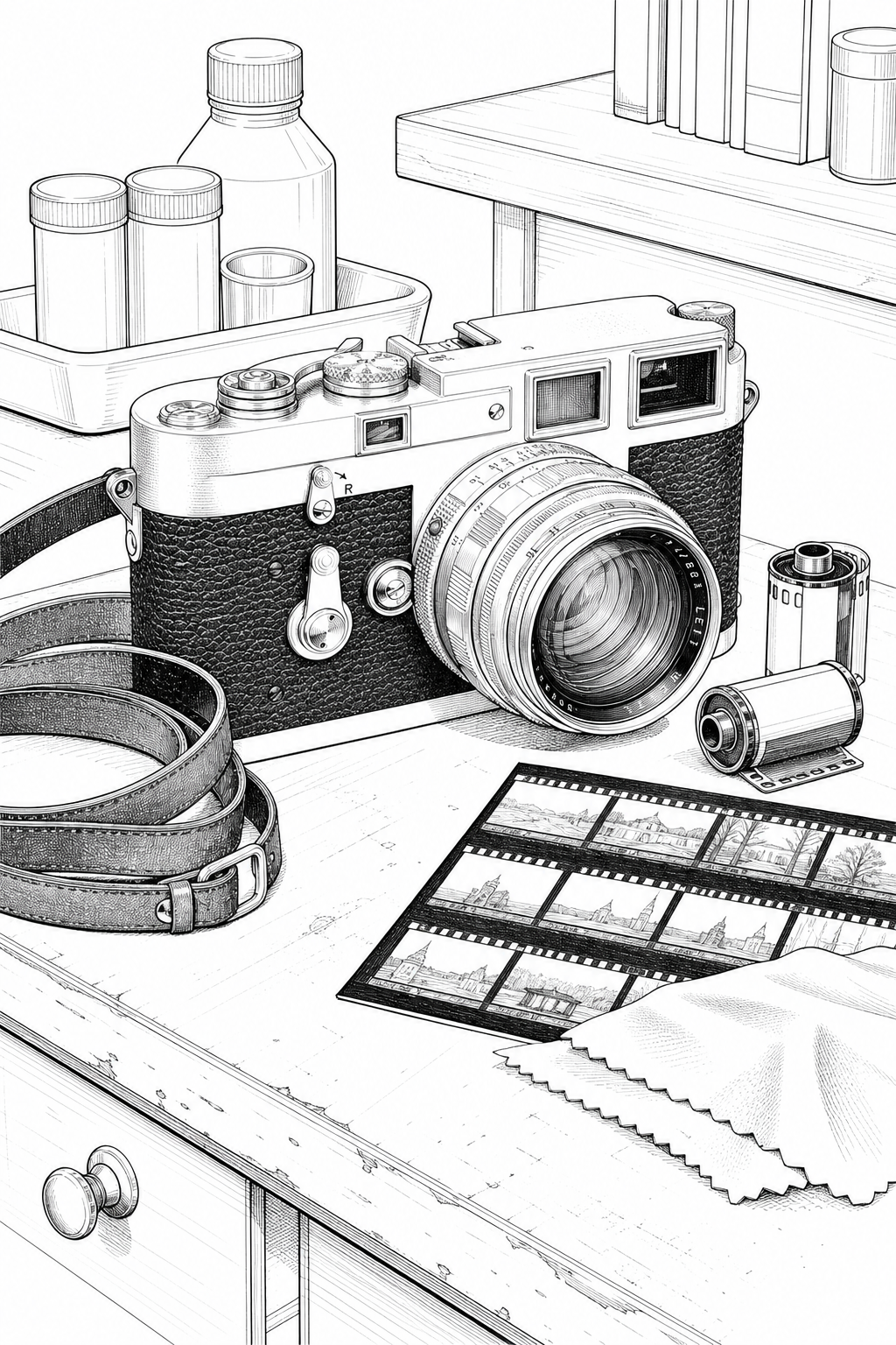 Leica M3 Photographer’s Studio Corner Coloring Study