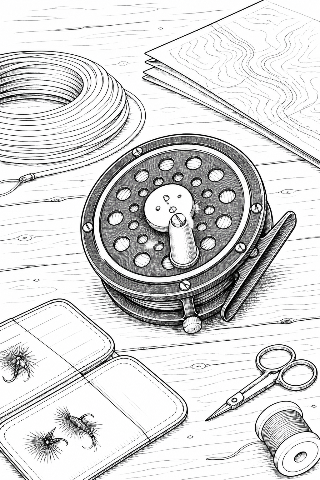 Pflueger Medalist 1494 Fly Reel Tackle Bench Study