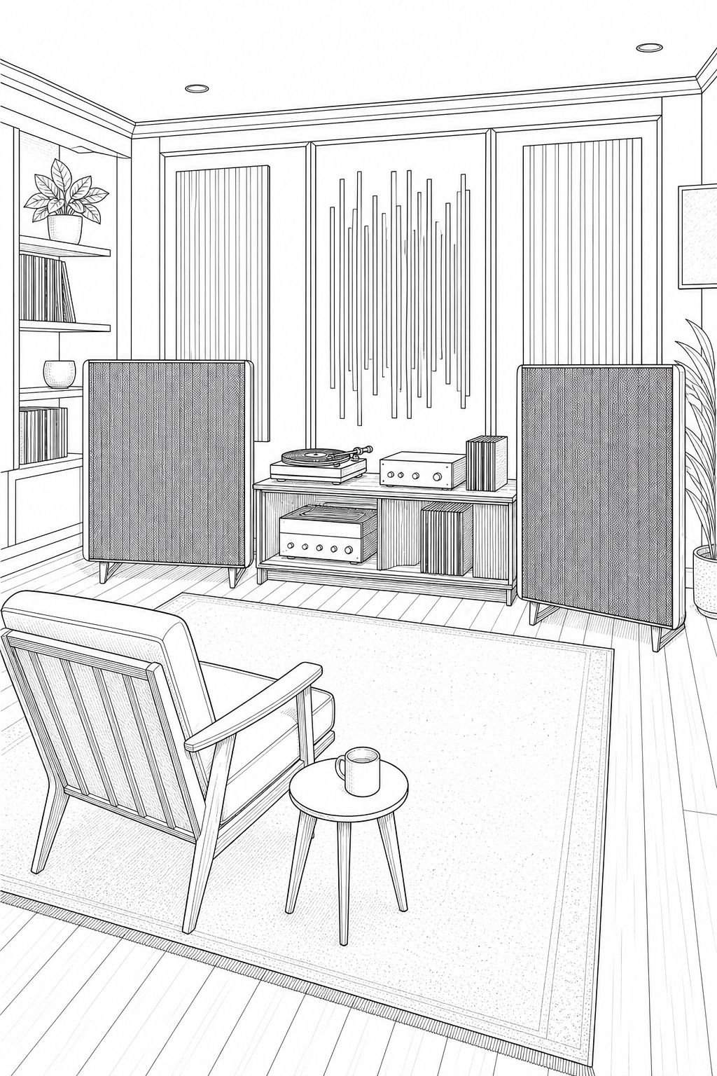 Quad ESL-57 Electrostatic Listening Room Coloring Study