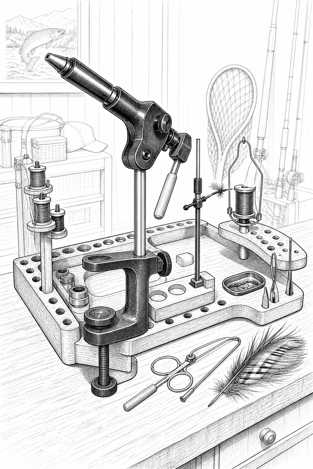 Thompson Model A Fly-Tying Station Technical Study